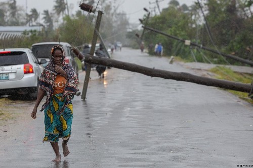 Image shows flooded street in wake of Cyclone Freddy